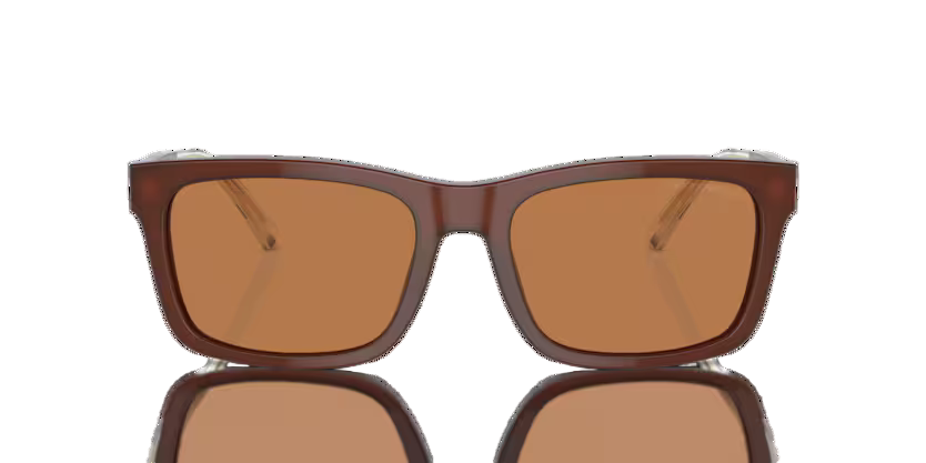 Emporio Armani 0EA4224 Shiny Opaline Brown Sunglasses – Rectangle
