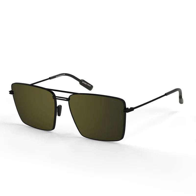 Intense Focus Dapper 12 X C-A Black Metal Square Sunglasses – 61/17 148