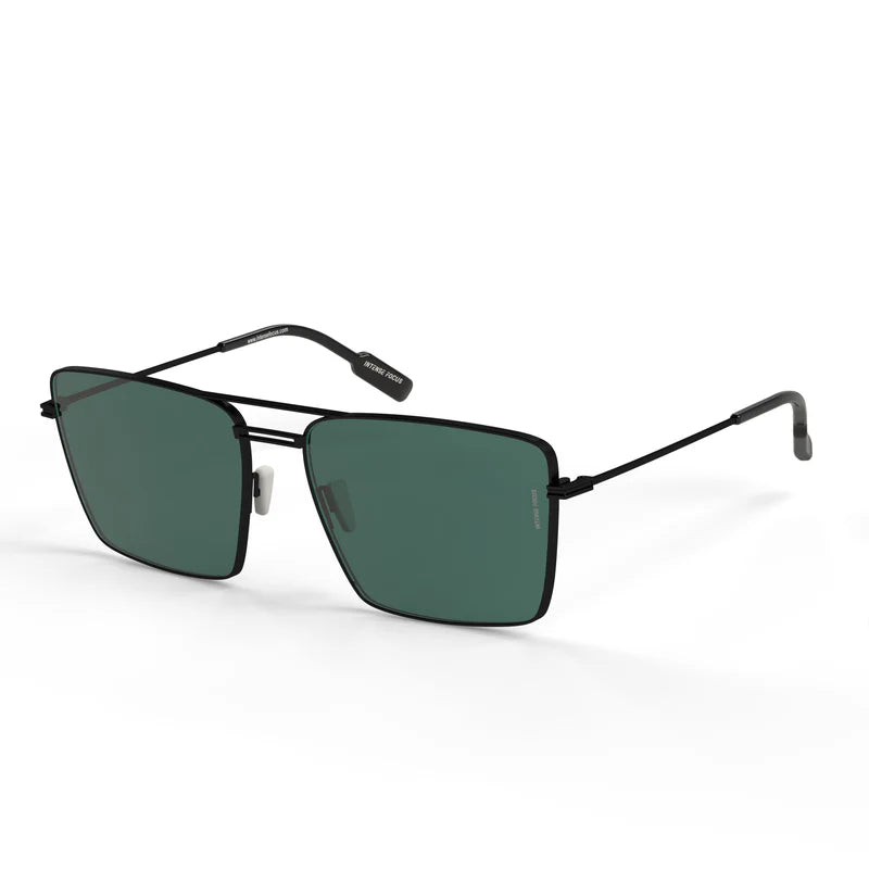 Intense Focus Dapper 12 X C-B Black Metal Square Sunglasses – 61/17 148
