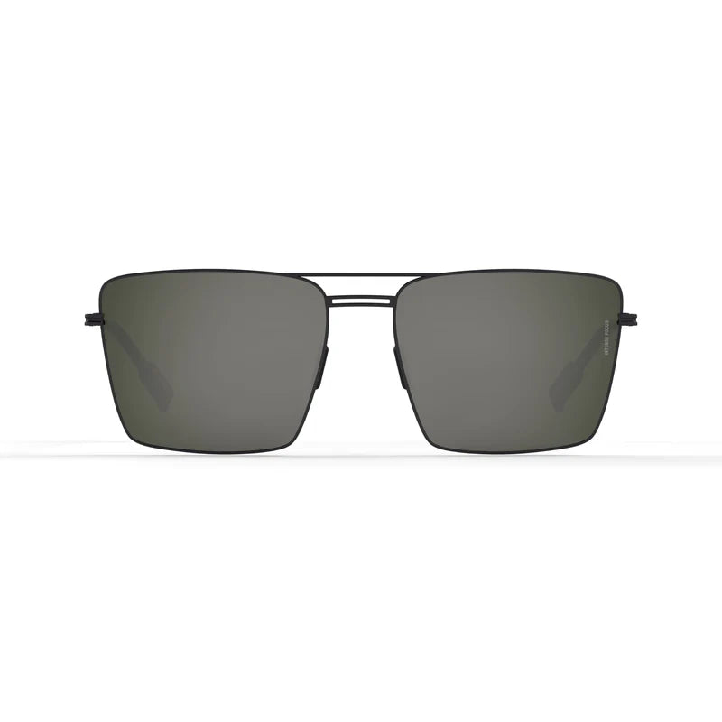 Intense Focus Designer Dapper 12X Black Metal Square Sunglasses – 61/17 148