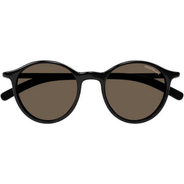 Mont Blanc MB0324S 001 Black Sunglasses – Round
