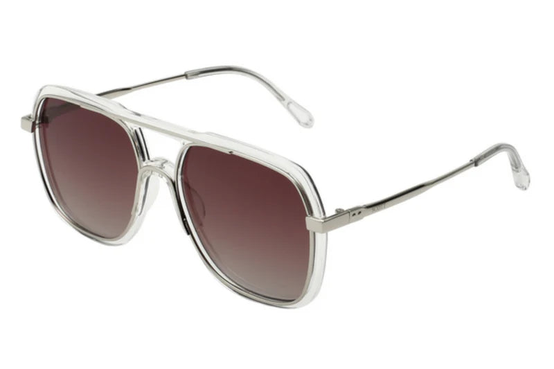 SCOTT 2685 RYDER C1 57 S – Silver-Toned Square Sunglasses with Brown UV Protected Lenses