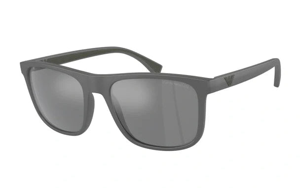 Emporio Armani 0EA4129 50606G – Matte Grey Sunglasses – Rectangle