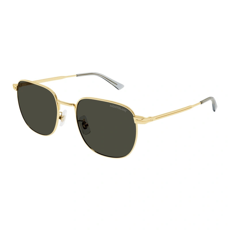 Mont Blanc MB0265S 001 Gold Sunglasses – Round